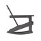 Flash Furniture Gray Adirondack Rocking Chair with Cupholder LE-HMP-1045-31-GY-GG - alternate 8